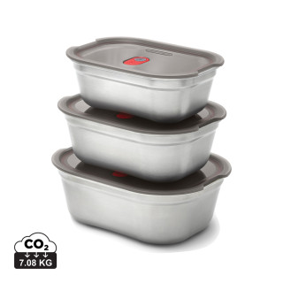 Black+Blum 3-tlg. Mealprep Box Set - klein, medium, groß, grau