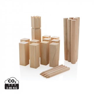Kubb Outdoor Wurfspiel aus Holz, braun
