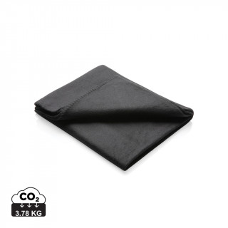 Fleece-Decke im Etui, schwarz