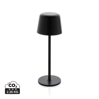 Zenic USB Tischleuchte aus RCS recyceltem Kunststoff, schwarz