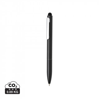 Kymi Stift mit Stylus aus RCS recyceltem Aluminum, schwarz