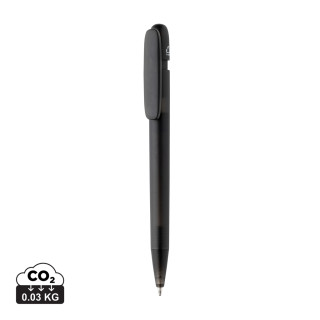 Devin transparenter Stift aus GRS zertifiziertem rABS, schwarz