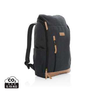 Impact AWARE™ 16 oz. r recyceltem canvas 15" Laptop-Rucksack, schwarz