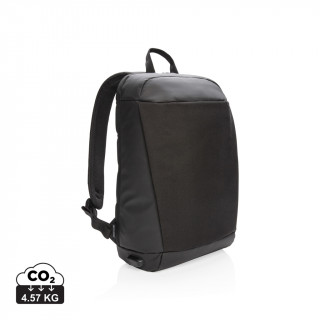 Madrid Anti-Diebstahl RFID USB Laptop-Rucksack, schwarz, schwarz
