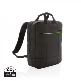 Soho Business RPET 15.6" Laptop-Rucksack, PVC-frei, schwarz, grün