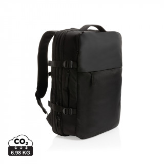 Swiss Peak AWARE™ RPET 15.6" erweiterbarer Wochenendrucksack, schwarz
