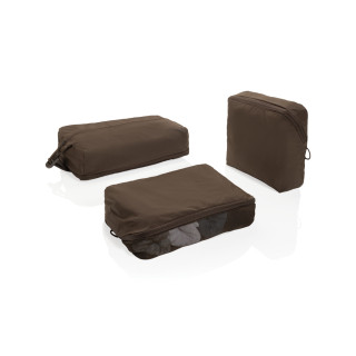 KENTO URBAN Packing Cube Set aus RCS recyceltem Nylon, braun