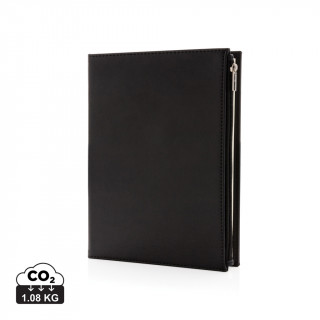 Swiss Peak A5 Notizbuch mit Zipper-Tasche, schwarz