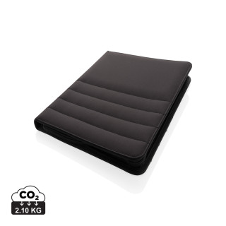 Impact AWARE™ RPET A4 Portfolio mit Reißverschluss, schwarz