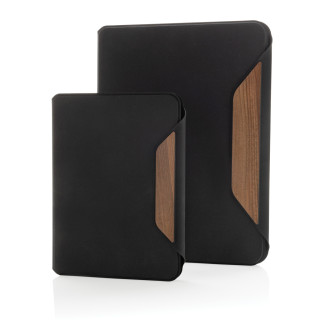 Teri AWARE™ A5 Portfolio aus RPET und Walnuss