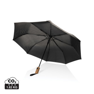 Kaycey 21“ Auto-Open Mini-Regenschirm aus AWARE™ rPET, schwarz