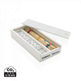 Deluxe Mikado/Domino Set in Holzbox, weiß