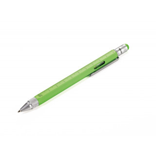 Multitasking-Kugelschreiber CONSTRUCTION, neongrün, silberfarben