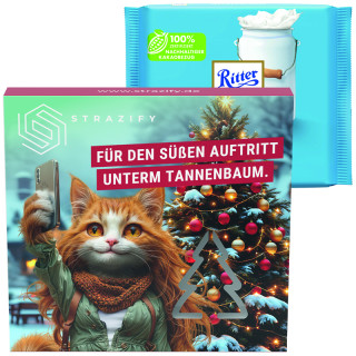 Präsentbox Premium "Tannenbaum", Ritter SPORT Alpenmilch Schokolade
