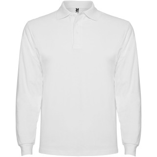 Estrella Langarm Poloshirt für Herren, weiß, S (fällt aus wie XS)