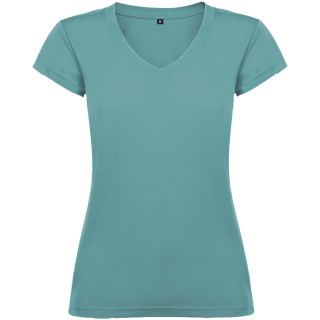 Victoria T-Shirt mit V-Ausschnitt für Damen, dusty blue, S