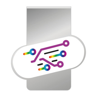 ROMINOX® Mehrweg-Büroklammer Shape Clip Variante A, idealer Mailingartikel für Dokumente, bis zu 18 Seiten Klemmkraft