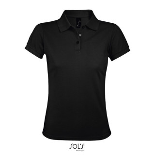 PRIME DAMEN POLO 200g, 3XL, schwarz