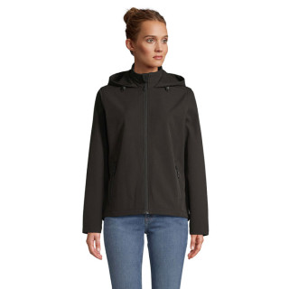 RACE HOODED WOMEN RACE DAMEN-KAPUZENJACKE, L, schwarz