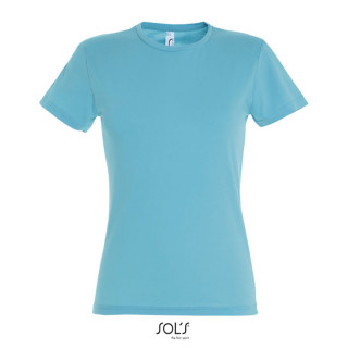 MISS DAMEN T-SHIRT 150g, L, atoll-blau