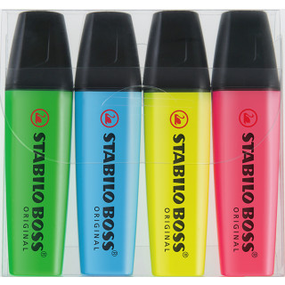 STABILO BOSS ORIGINAL 4er-Set Leuchtmarkierer
