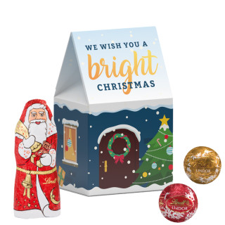 Standbodenbox, Lindt Minikugeln und Weihnachtsmann