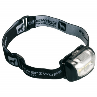 Schwarzwolf outdoor® TRONADOR schwenkbare Stirnlampe, schwarz