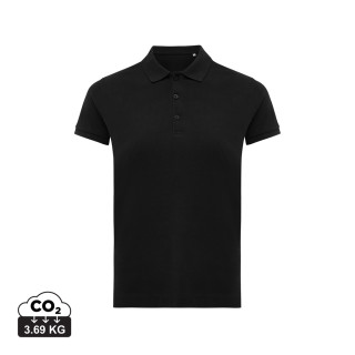 Iqoniq Yosemite Damen Piqué-Poloshirt aus rec. Baumwolle, schwarz