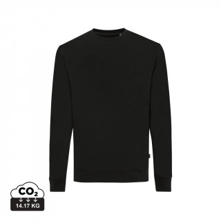 Iqoniq Zion Rundhals-Sweater aus recycelter Baumwolle, schwarz