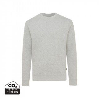 Iqoniq Denali ungefärbt. Rundhals-Sweater aus recycelter BW, heather grey