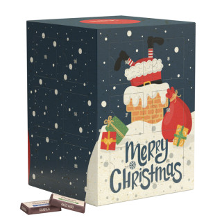 Graspapier Adventskalender "Tower" mit Sarotti Schokotäfelchen