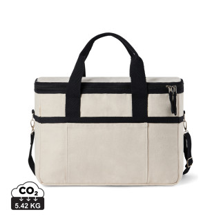 VINGA Volonne AWARE™ Kühlkorb aus recyceltem Canvas, off white, schwarz