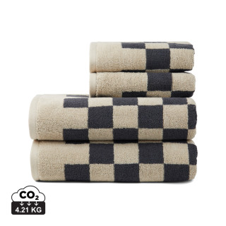 VINGA Elba Handtuch aus OCS Bio-Baumwolle, 4er-Set, grau, beige