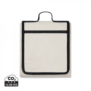 VINGA Volonne AWARE™ Picknickdecke aus recyceltem Canvas, off white, schwarz