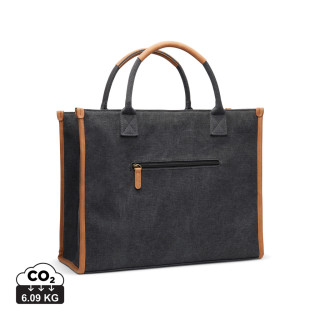 VINGA Bosler Büro-Tasche aus RCS recyceltem Canvas, schwarz