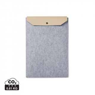 VINGA Albon 15" Laptop-Seeve aus GRS recyceltem Filz, grau