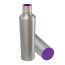 Flasche silber, Deckel violett, Boden violett