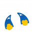 gelb, blau