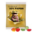 Trolli Fruchtgummi Haus - Folie, 50 % Papieranteil, weiß