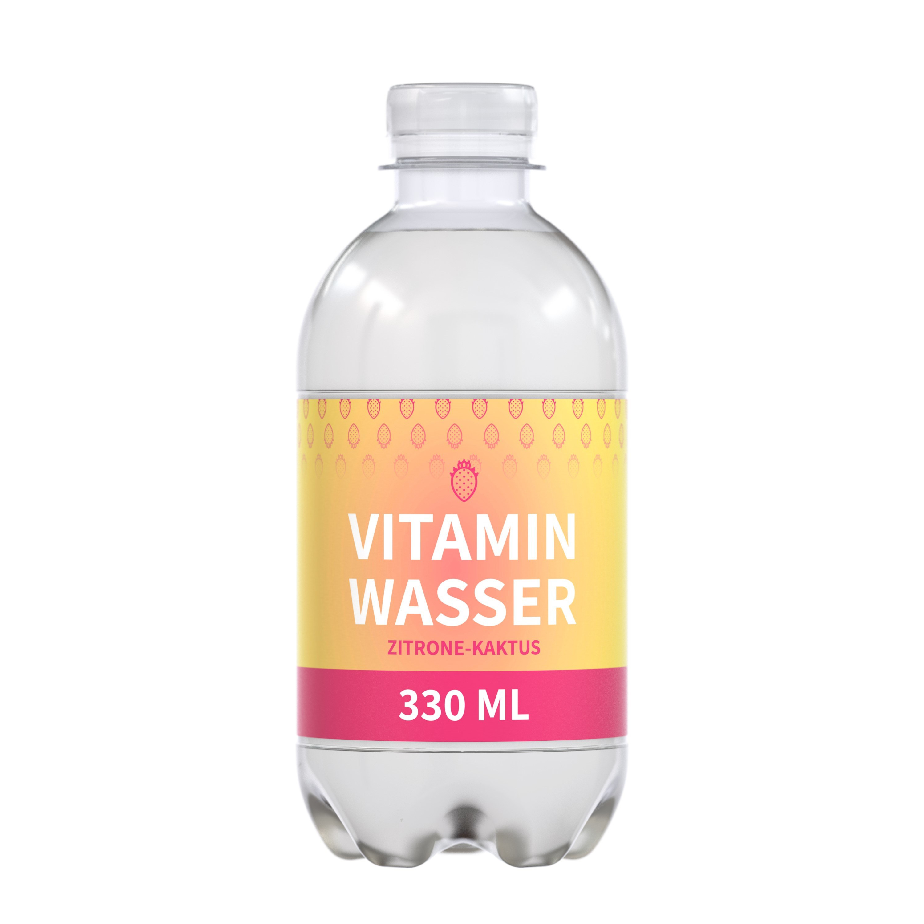 330 ml Vitaminwasser Zitrone-Kaktus - Eco Label als Werbeartikel ab 1,38
