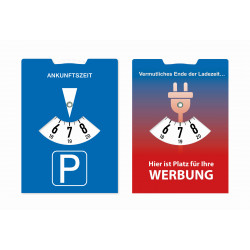 Park- und Ladescheibe für E-Autos 110 x 150 mm