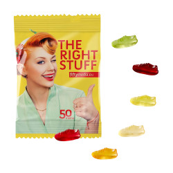 Fruchtgummi 10 g Tüten - Jogging Schuh (w2p)