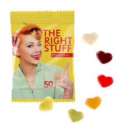 Fruchtgummi 10 g Tüten - Herzen (w2p)