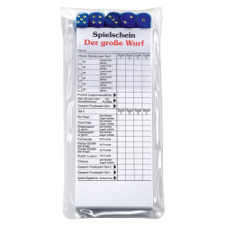 Würfelspiel "Der große Wurf" im Etui Würfelspiel "Der große Wurf" im Etui