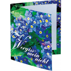 Klappkärtchen Vergiss-mein-nicht-Samen, 1-4 c Digitaldruck inklusive Klappkärtchen Vergiss-mein-nicht-Samen, 1-4 c Digitaldruck inklusive