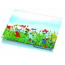 Klappkärtchen Blumenstrauß, 90 x 60 mm, Blumenmischung,  1-4 c Digitaldruck inkl. Klappkärtchen Blumenstrauß, 90 x 60 mm, Blumenmischung,  1-4 c Digitaldruck inkl.