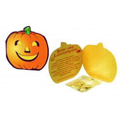 Klappkärtchen Halloween, Kürbis-Samen, 1-4c Digitaldruck inklusive Klappkärtchen Halloween, Kürbis-Samen, 1-4c Digitaldruck inklusive