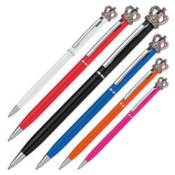 Kugelschreiber aus Metall mit Krone Kugelschreiber aus Metall mit Krone