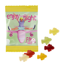 Vegane Fruchtgummi 10 g Tüten - Flugzeug (w2p)