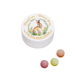 Papier-XS-Taschendose mit XS-Kalfany-Fruchtbonbons, 13g